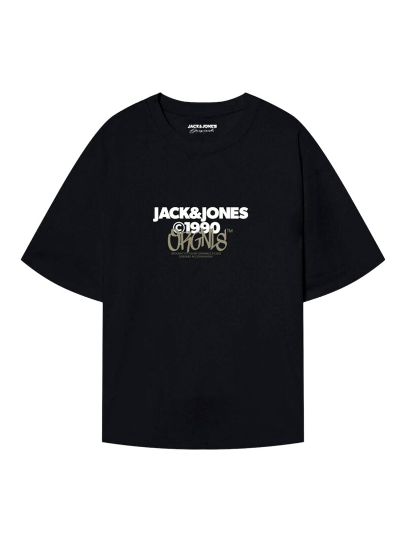 JACK & JONES Tricou 'BUSHWICK'  gri / roz / negru / alb