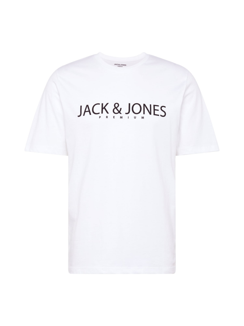 JACK & JONES Tricou 'Bla Jack'  negru / alb