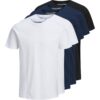 JACK & JONES Tricou 'Essentials'  albastru închis / negru / alb