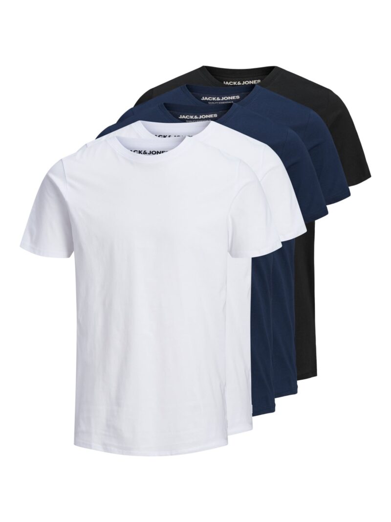 JACK & JONES Tricou 'Essentials'  albastru închis / negru / alb