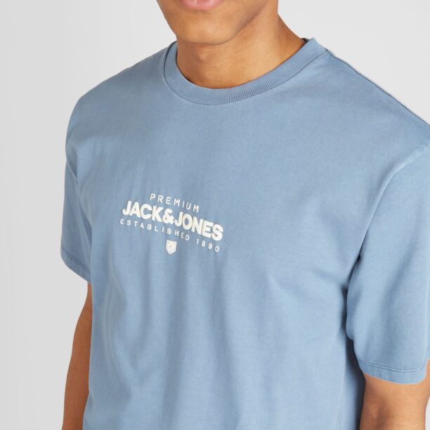 Preţ JACK & JONES Tricou 'HUXI'  albastru deschis / alb