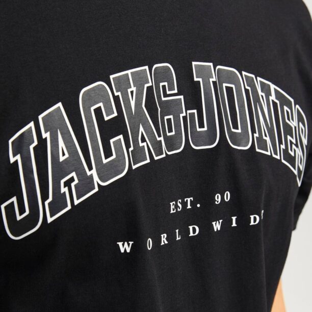 Preţ JACK & JONES Tricou 'JJCaleb'  negru / alb