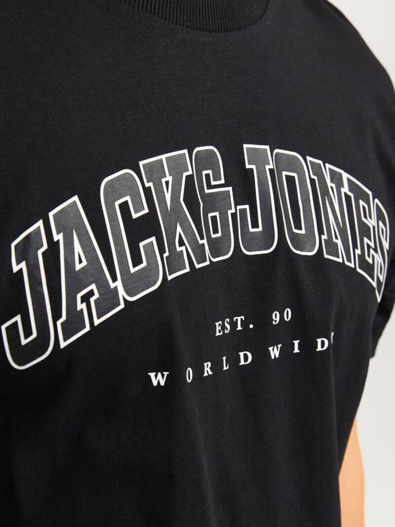 Preţ JACK & JONES Tricou 'JJCaleb'  negru / alb