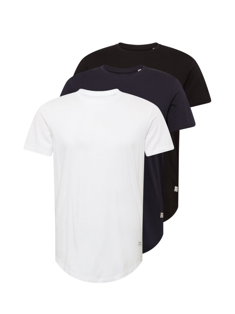 JACK & JONES Tricou 'JJENoa'  albastru marin / negru / alb