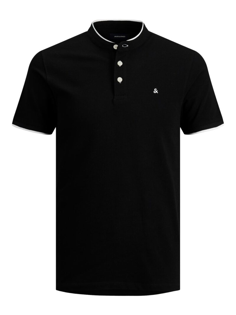 JACK & JONES Tricou 'JJEPAULOS'  negru / alb