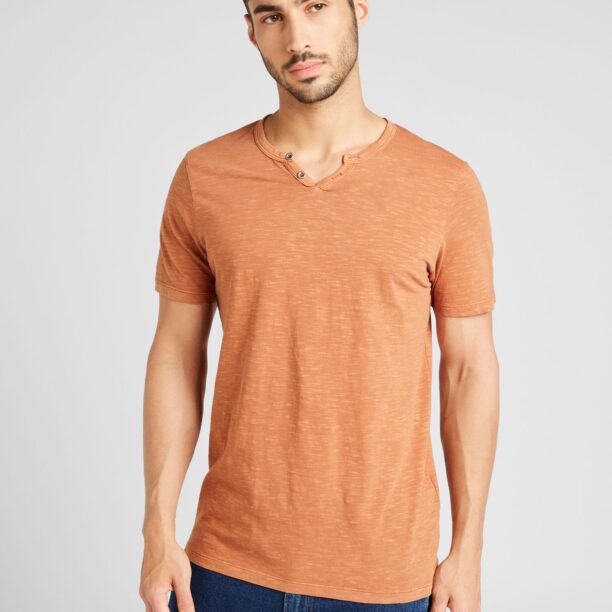 JACK & JONES Tricou 'JJESplit'  maro pueblo