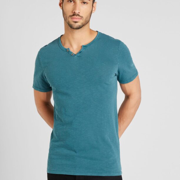 JACK & JONES Tricou 'JJESplit'  verde petrol