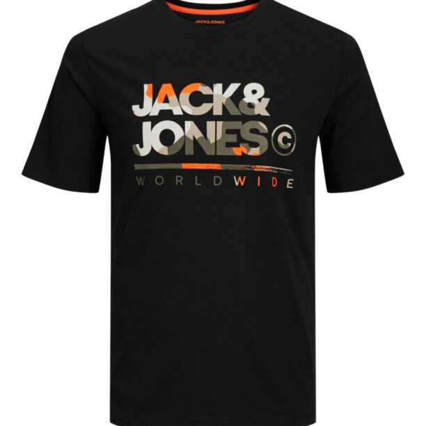 Original JACK & JONES Tricou 'JJLuke'  bleumarin / verde / negru / alb