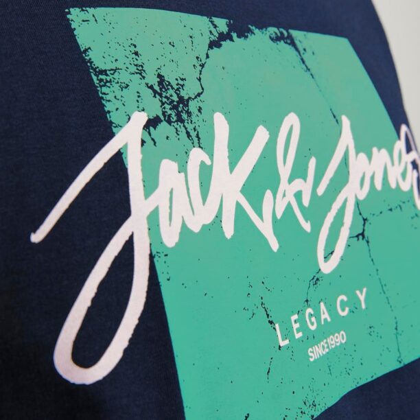 Cumpăra JACK & JONES Tricou 'JJTiley'  bleumarin / verde deschis / alb