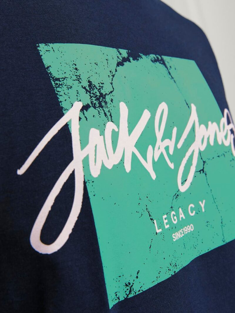 Cumpăra JACK & JONES Tricou 'JJTiley'  bleumarin / verde deschis / alb