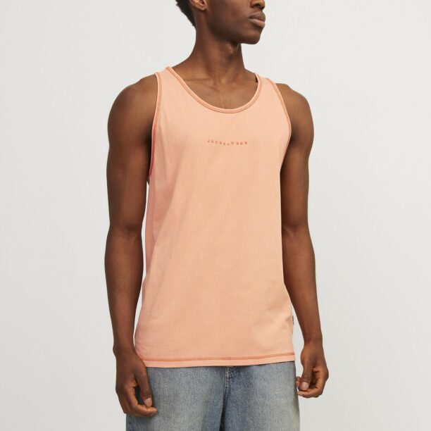 JACK & JONES Tricou 'JORMarbella'  portocaliu caisă / portocaliu piersică