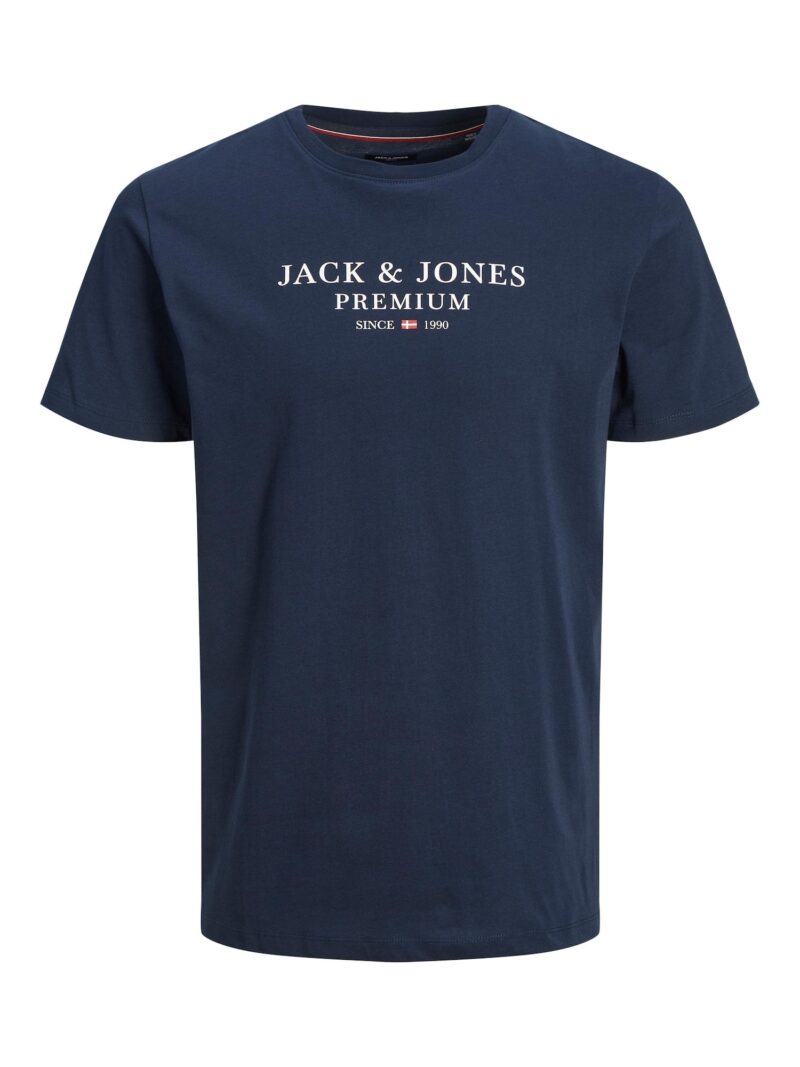 JACK & JONES Tricou 'JPRArchie'  bleumarin / alb