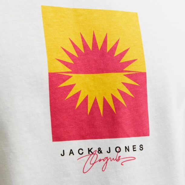 JACK & JONES Tricou 'MARBELLA'  galben / roșu / negru / alb