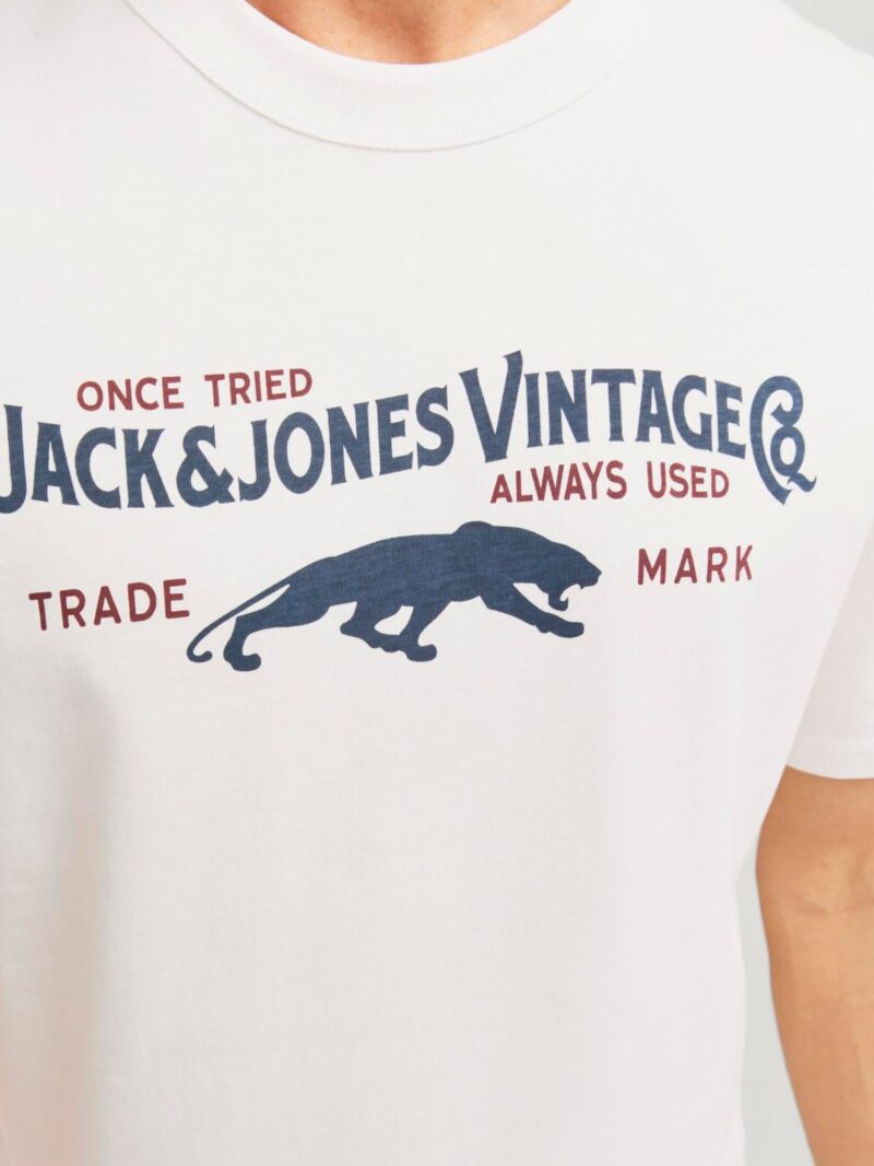 Cumpăra JACK & JONES Tricou 'MICK'  bleumarin / roșu burgundy / alb