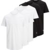 JACK & JONES Tricou 'Noa'  negru / alb