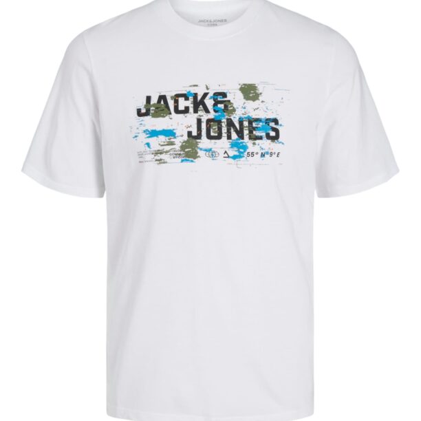 JACK & JONES Tricou 'OUTDOOR'  bleumarin / turcoaz / oliv / alb