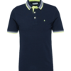 JACK & JONES Tricou 'Paulos'  gri / verde neon / negru