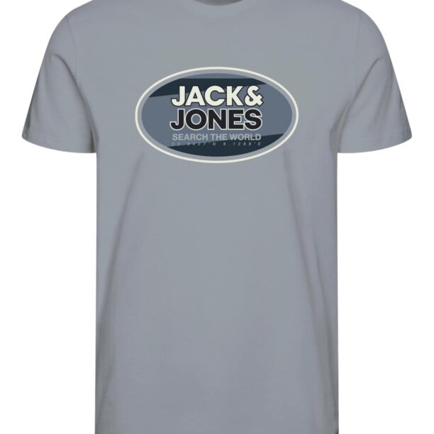 JACK & JONES Tricou 'RAY'  gri / oliv / negru / alb