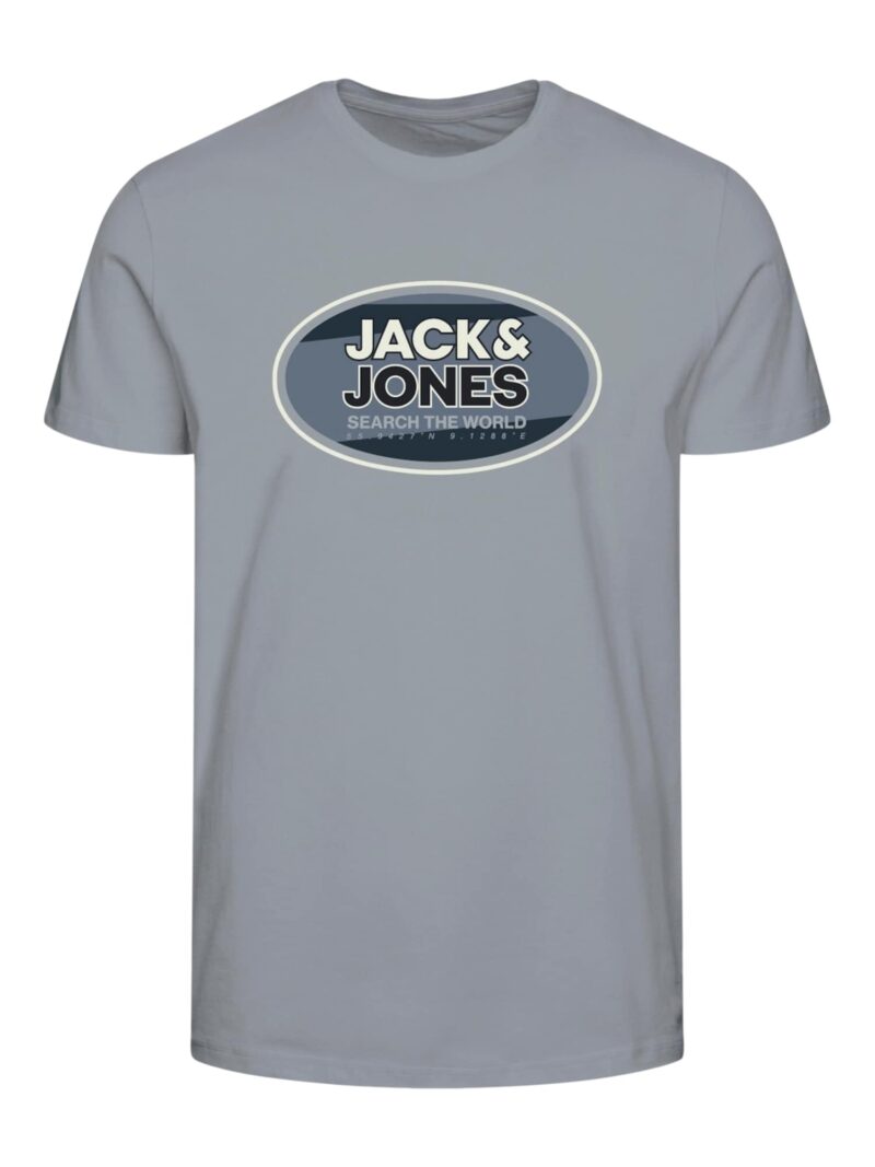 JACK & JONES Tricou 'RAY'  gri / oliv / negru / alb