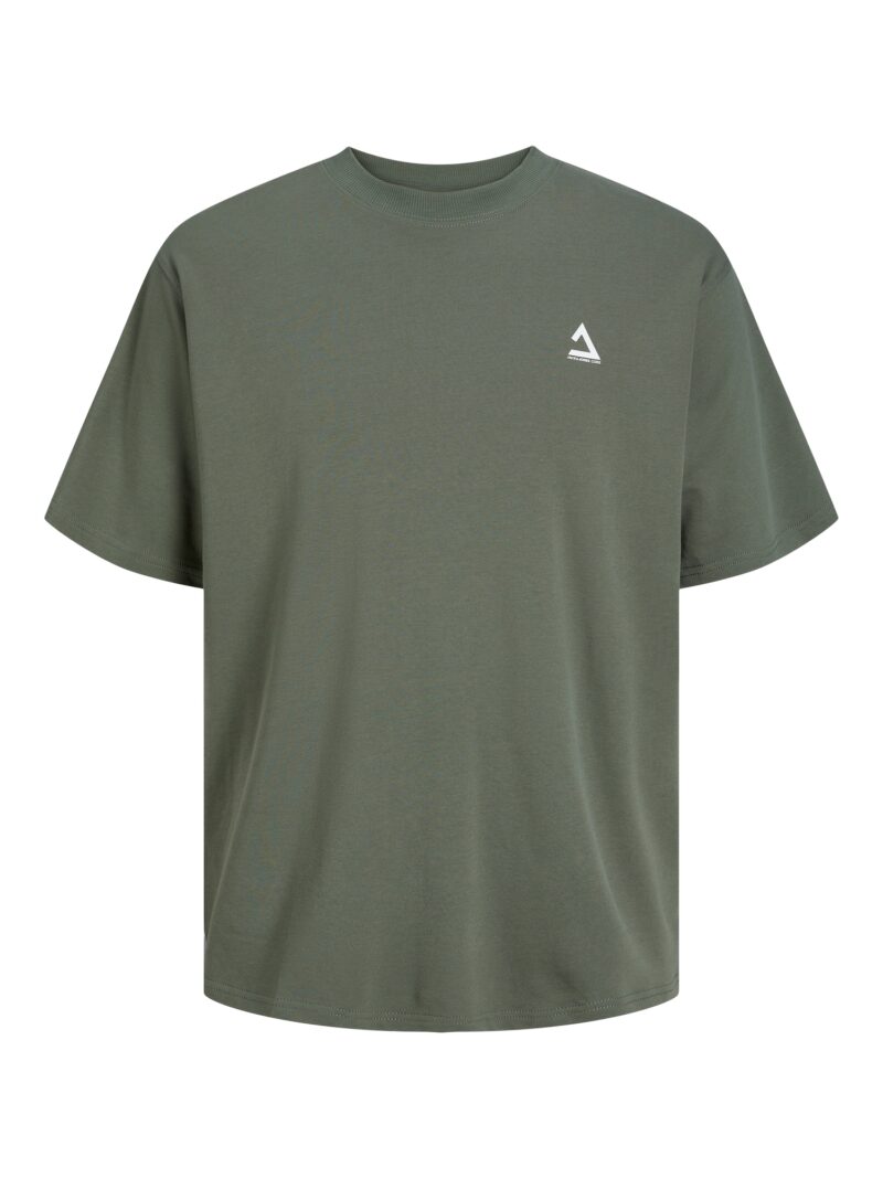 JACK & JONES Tricou 'Triangle'  verde / verde pastel / corai / alb