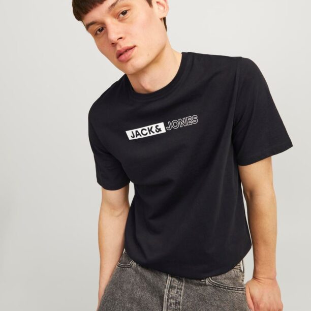 Cumpăra JACK & JONES Tricou  negru / alb