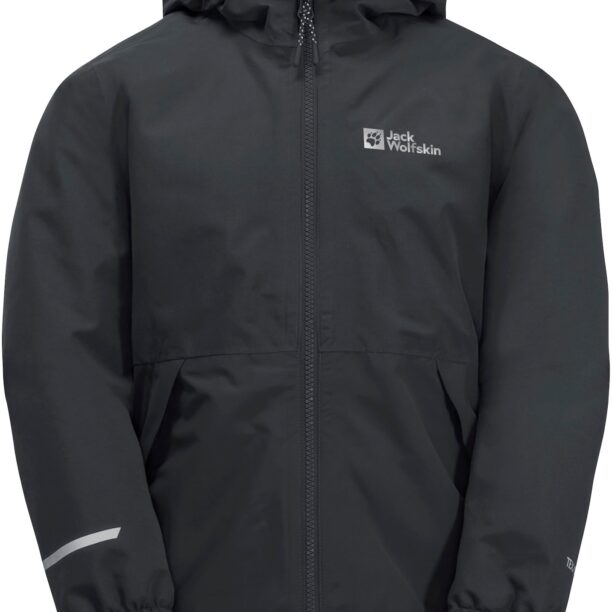 JACK WOLFSKIN Geacă outdoor 'Snowy Days'  negru / alb