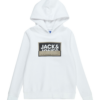 Jack & Jones Junior Bluză de molton 'JJLogan'  maro deschis / negru / alb