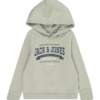 Jack & Jones Junior Bluză de molton  albastru noapte / verde pastel / alb