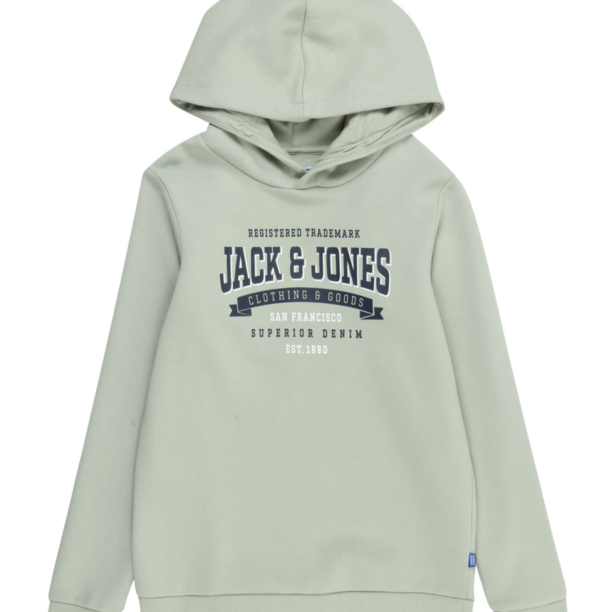 Jack & Jones Junior Bluză de molton  bleumarin / gri deschis / alb murdar