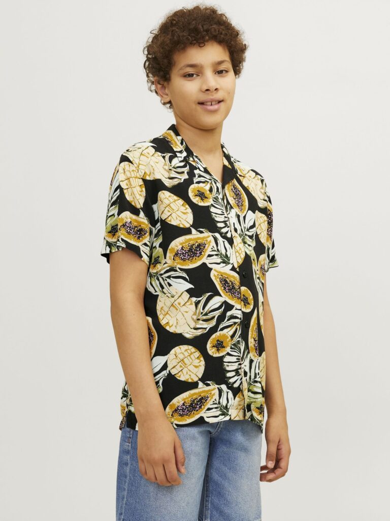 Jack & Jones Junior Cămașă 'Luke Tampa'  galben / verde închis / portocaliu / negru preţ