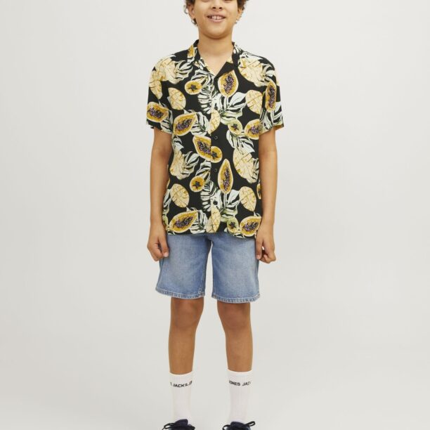 Preţ Jack & Jones Junior Cămașă 'Luke Tampa'  galben / verde închis / portocaliu / negru