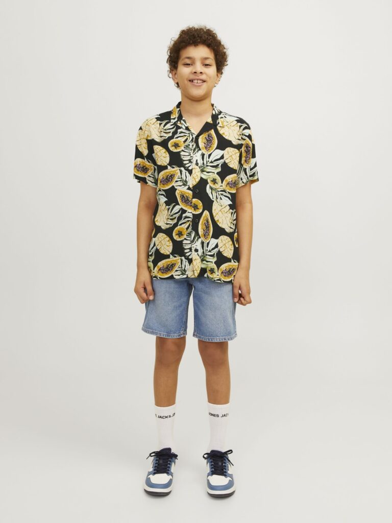 Preţ Jack & Jones Junior Cămașă 'Luke Tampa'  galben / verde închis / portocaliu / negru