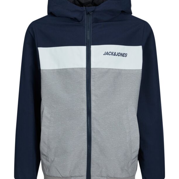 Jack & Jones Junior Geacă de primăvară-toamnă 'Rush'  bleumarin / gri bazalt / alb