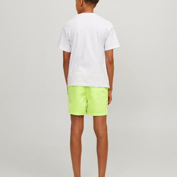 Jack & Jones Junior Șorturi de baie 'JPSTFiji'  verde neon / mov închis / alb preţ