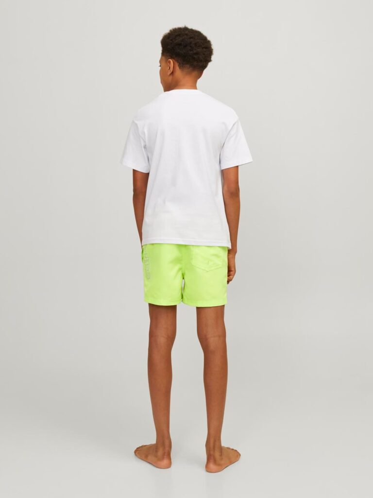 Jack & Jones Junior Șorturi de baie 'JPSTFiji'  verde neon / mov închis / alb preţ