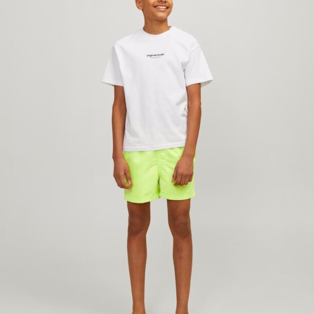 Preţ Jack & Jones Junior Șorturi de baie 'JPSTFiji'  verde neon / mov închis / alb