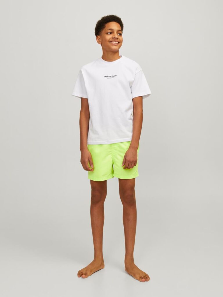 Preţ Jack & Jones Junior Șorturi de baie 'JPSTFiji'  verde neon / mov închis / alb