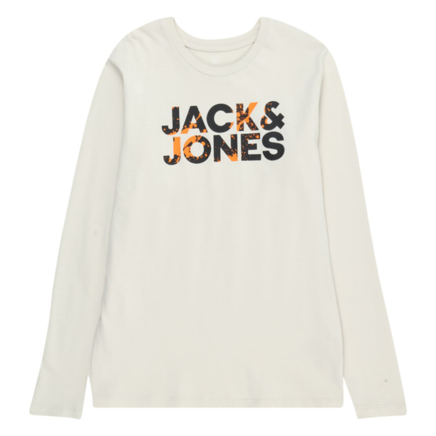 Jack & Jones Junior Tricou 'COMMERCIAL'  bej / portocaliu / negru