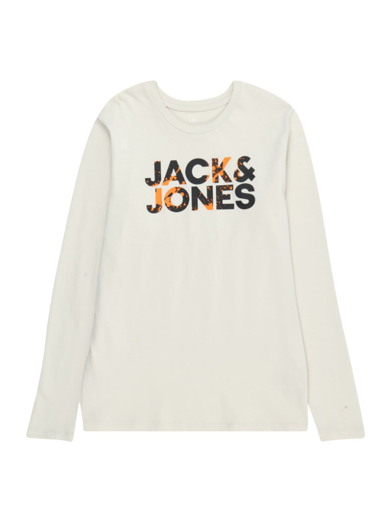 Jack & Jones Junior Tricou 'COMMERCIAL'  bej / portocaliu / negru