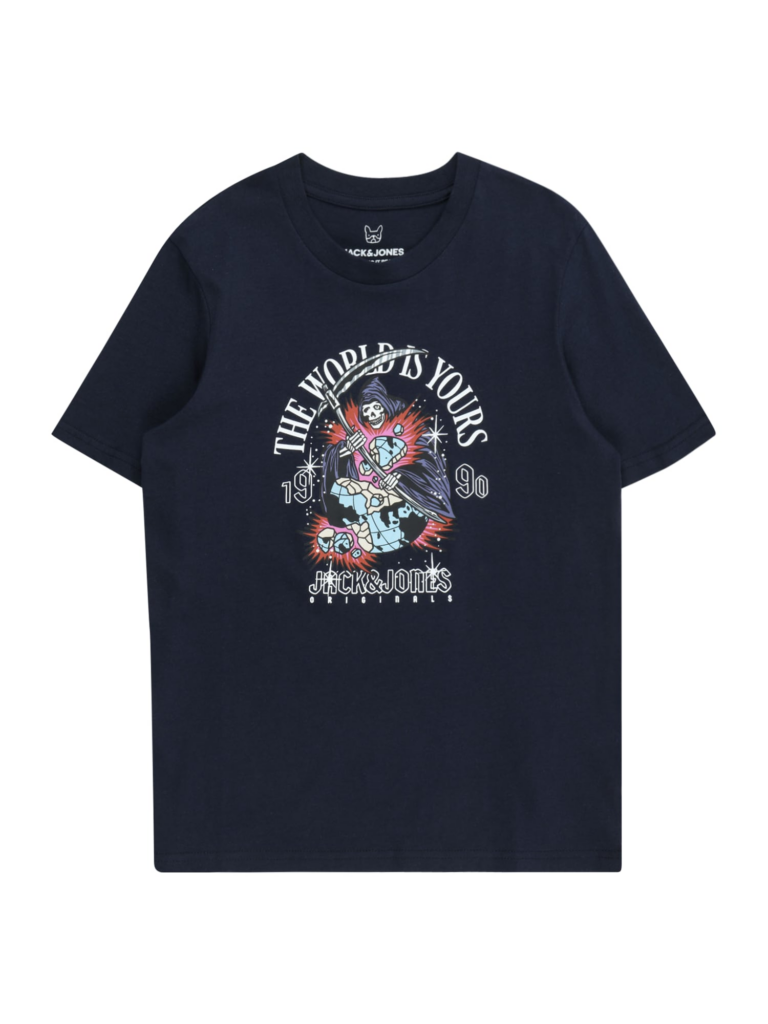 Jack & Jones Junior Tricou 'HEAVENS'  albastru noapte / lila / roz pitaya / alb murdar