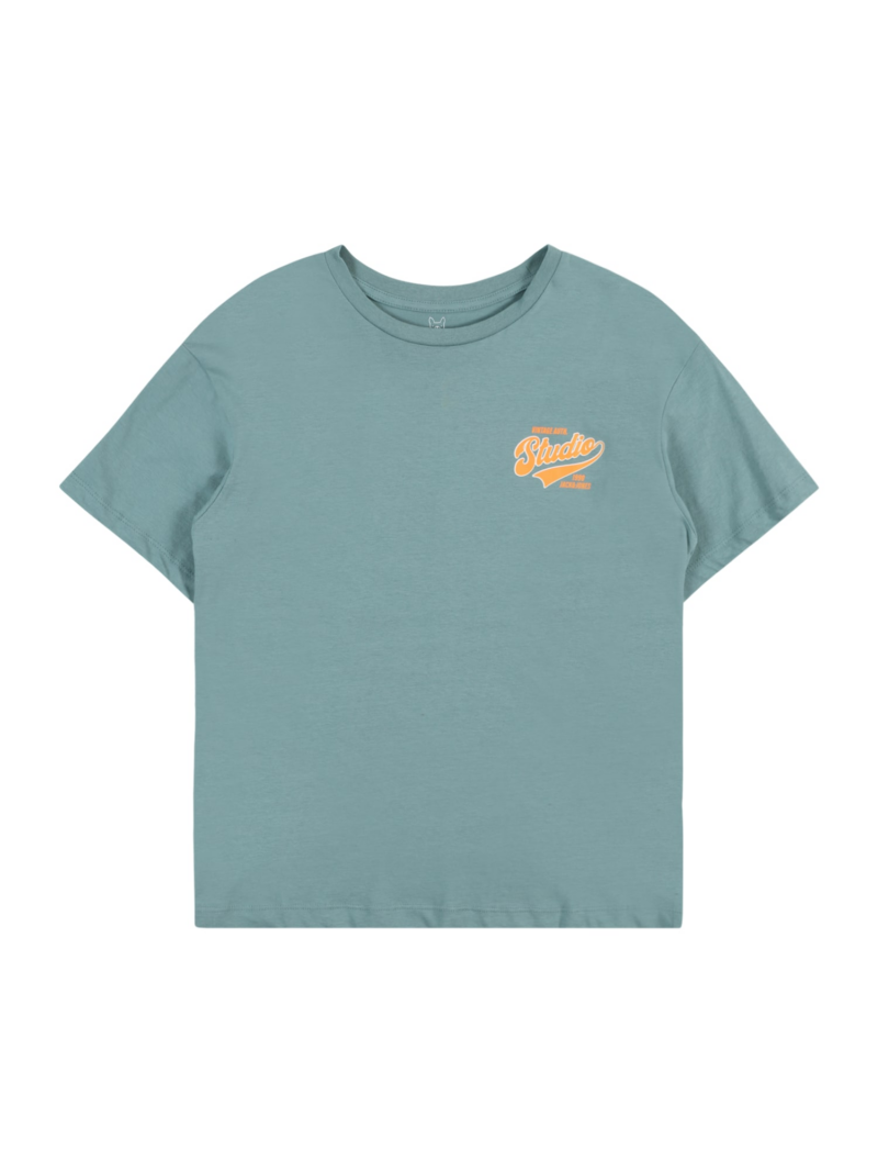 Jack & Jones Junior Tricou 'TREND'  cyan / portocaliu / alb