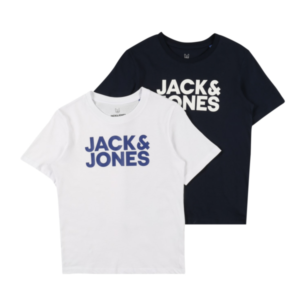 Jack & Jones Junior Tricou  albastru / albastru noapte / alb