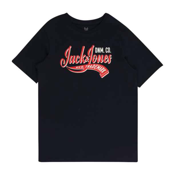 Jack & Jones Junior Tricou  albastru marin / roșu / alb