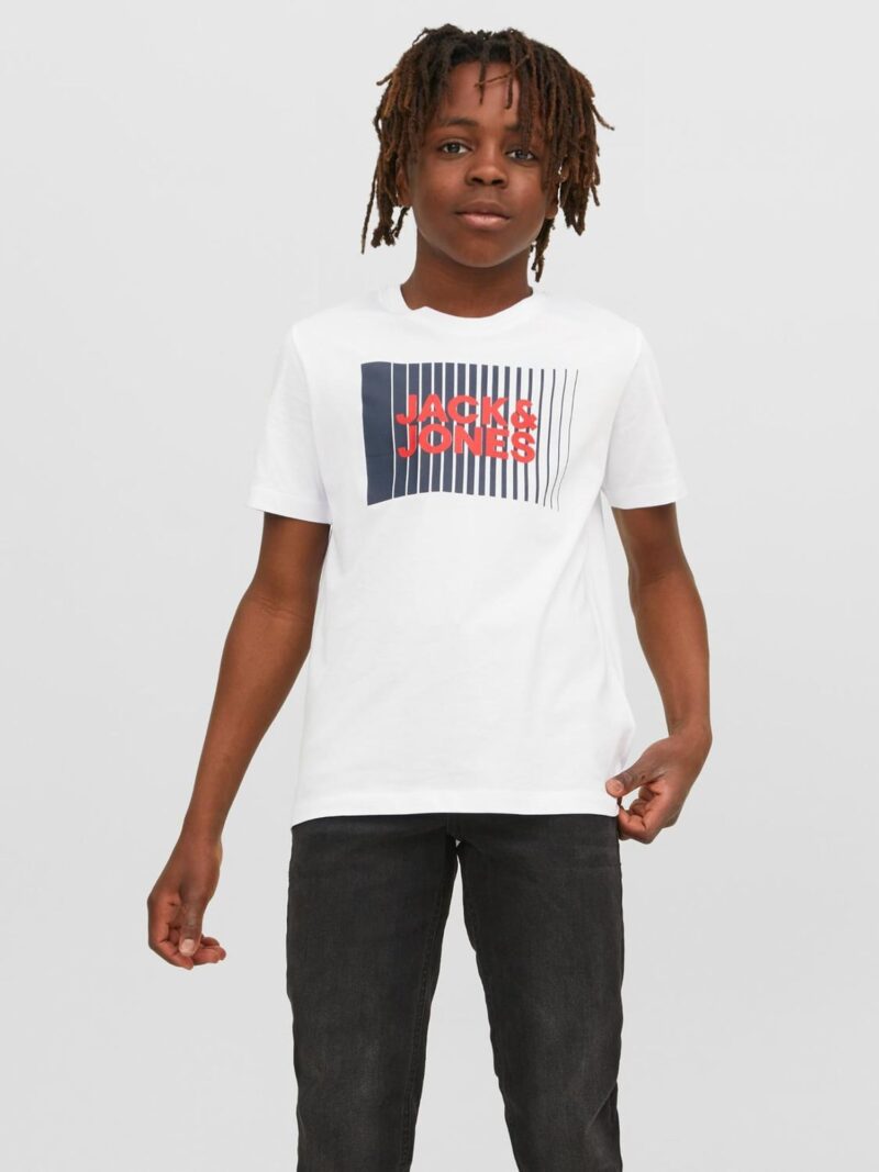 Jack & Jones Junior Tricou  bleumarin / roșu / alb