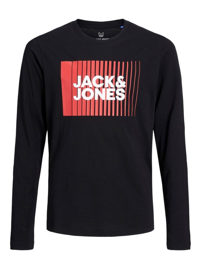 Jack & Jones Junior Tricou  roșu / negru / alb