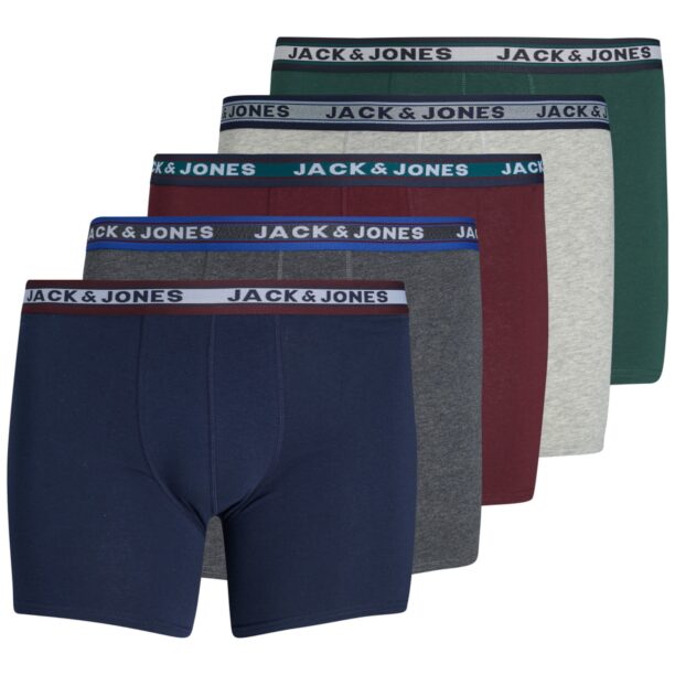 Jack & Jones Plus Boxeri 'Coliver'  bleumarin / gri amestecat / verde închis / roșu bordeaux