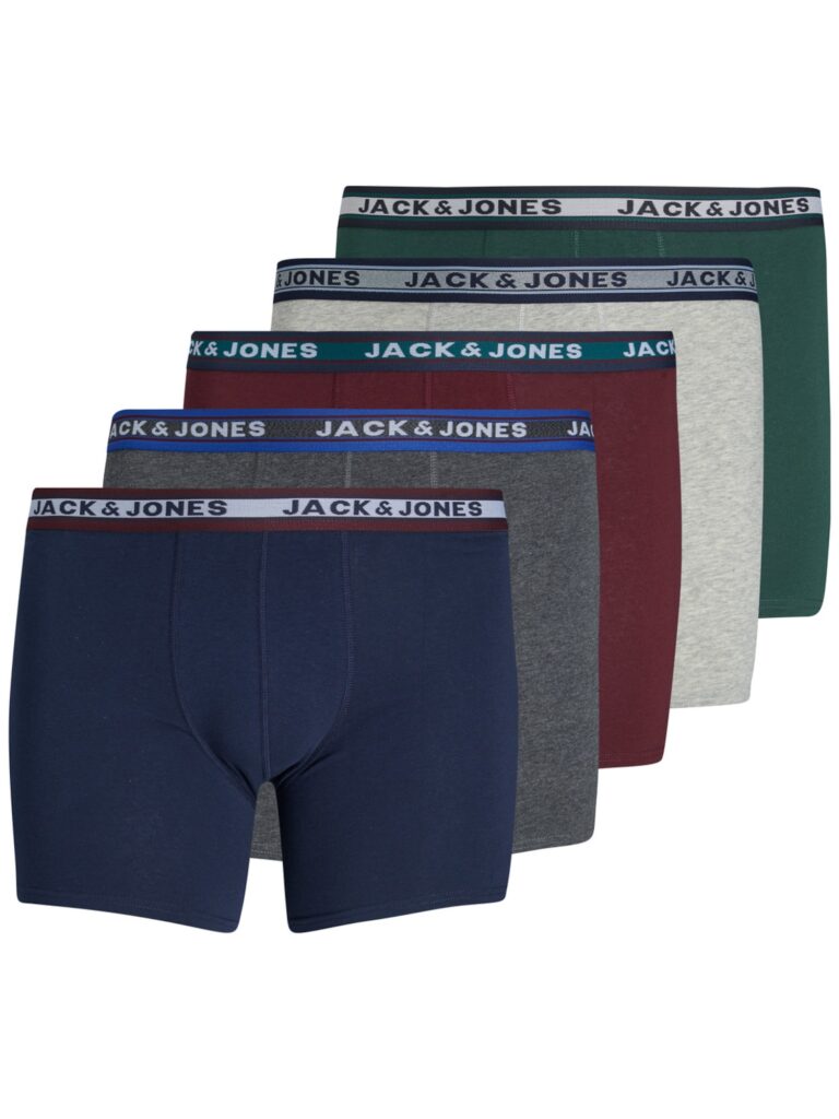 Jack & Jones Plus Boxeri 'Coliver'  bleumarin / gri amestecat / verde închis / roșu bordeaux