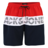 Jack & Jones Plus Șorturi de baie 'FIJI'  albastru marin / roșu / alb