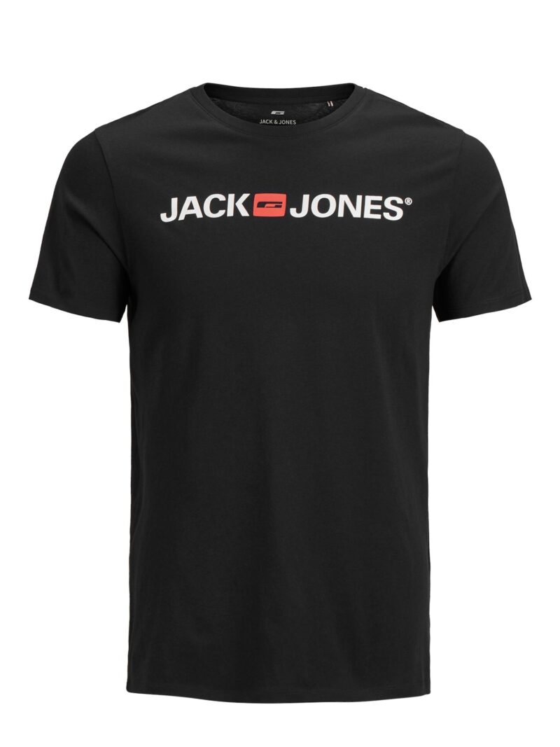 Jack & Jones Plus Tricou 'JJECorp'  roșu deschis / negru / alb