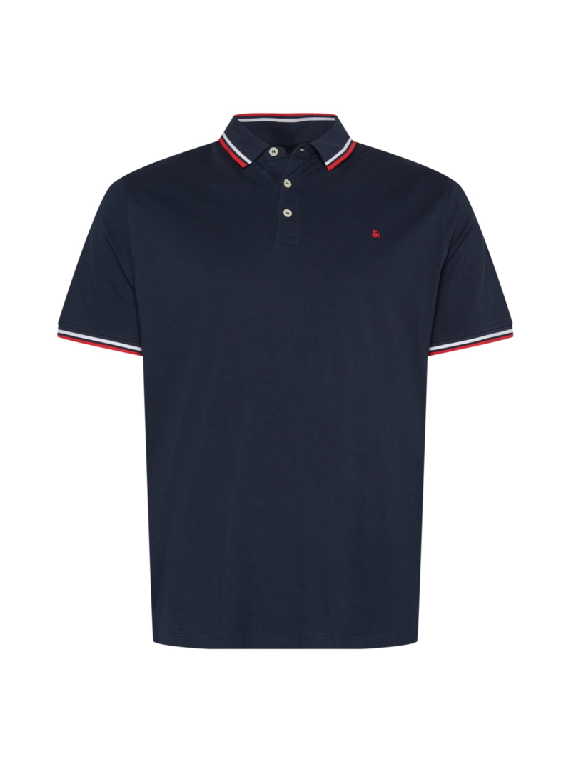 Jack & Jones Plus Tricou 'Paulos'  bleumarin / roșu / alb